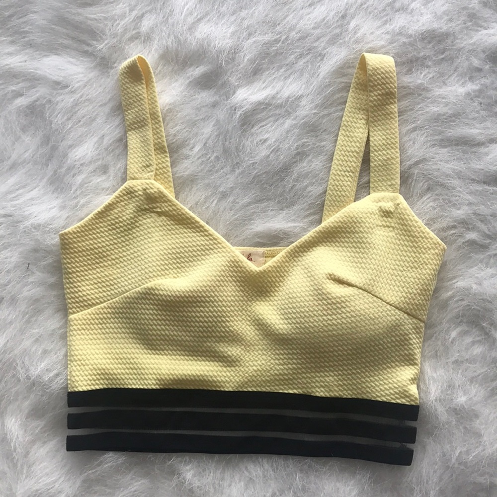 YELLOW CROP TOP